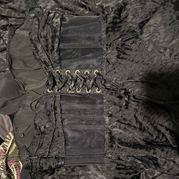 Michael Costello Revolve Cecilia Black Strapless Gown - Picture 8 of 8